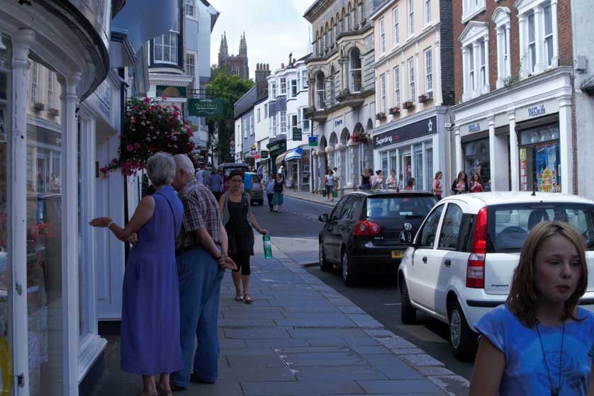 Totnes High Street, Devon.