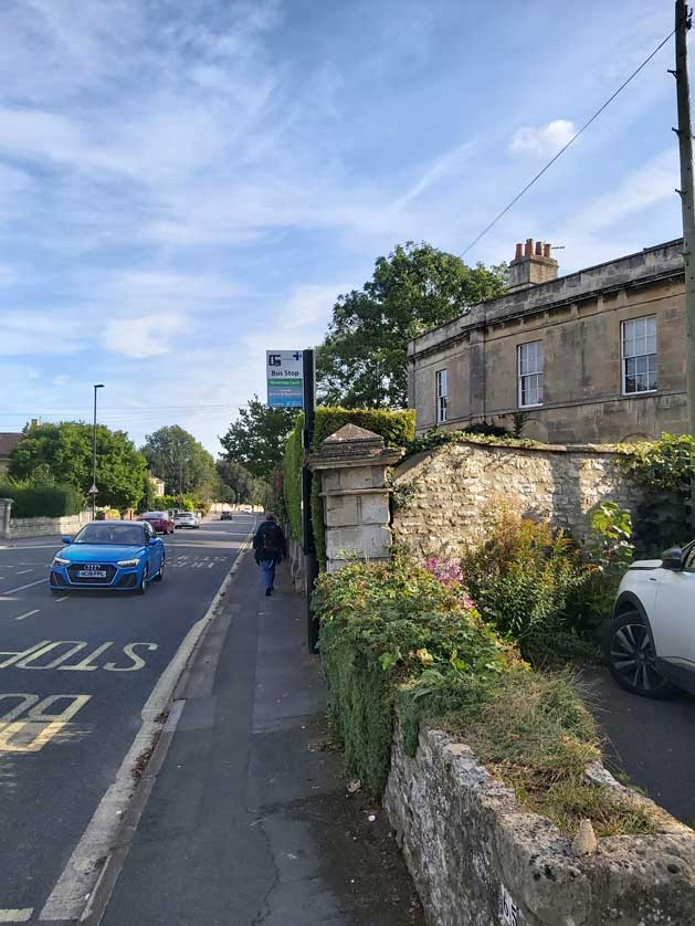 Bus stop in Bath.