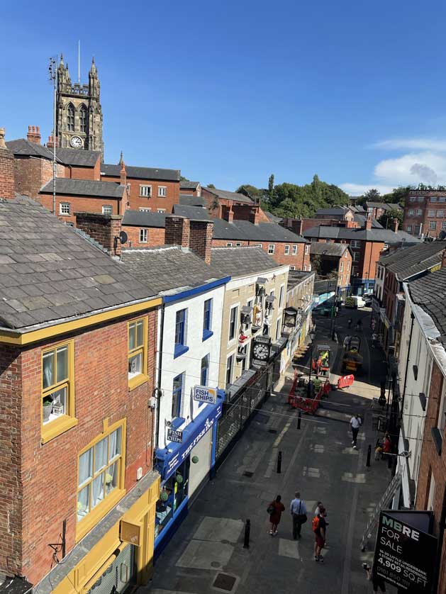 St Mary's Church and Underbanks in Stockport.