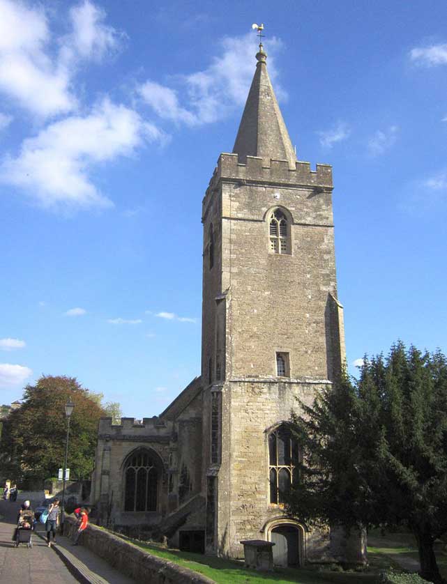 The church is a well-known landmark in the town.