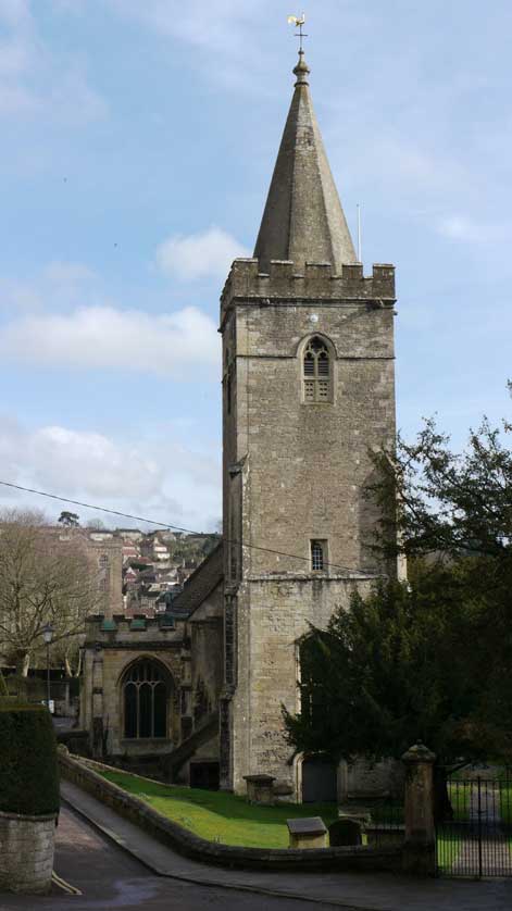The church is a well-known landmark in the town.