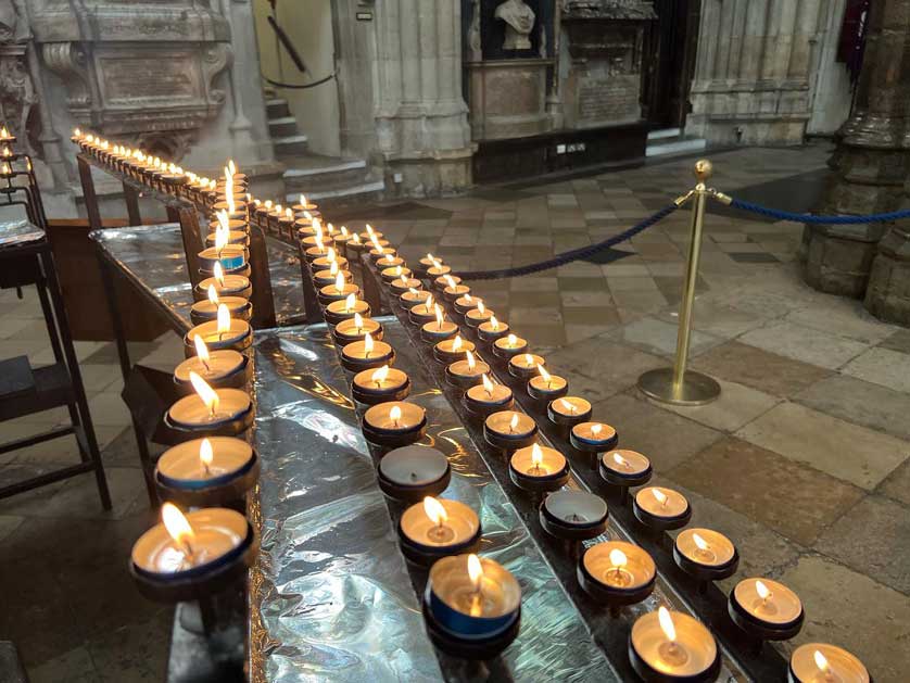 Candles in the abbey.