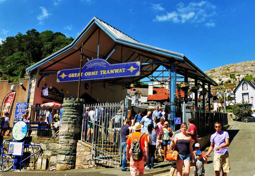 Great Orme Tramway Station in Llandudno at the base of Great Orme.
