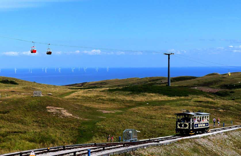 The Great Orme Tramway and the Great Orme Aerial Cable Car, two ways to visit Great Orme.