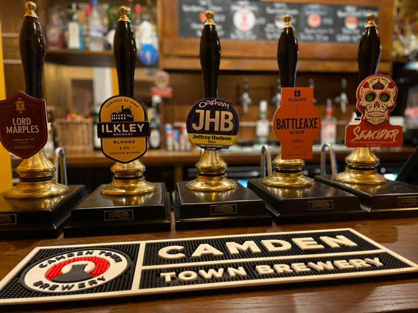 A selection of the fine beers on offer.