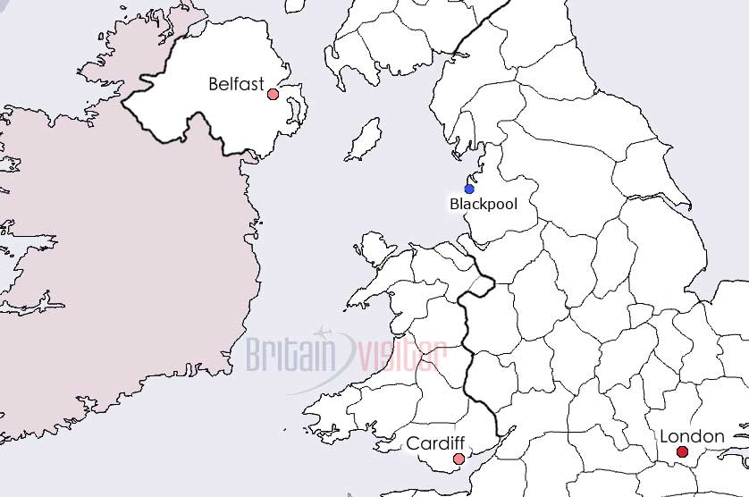 Map of Blackpool.