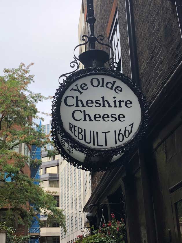A historic pub in the City