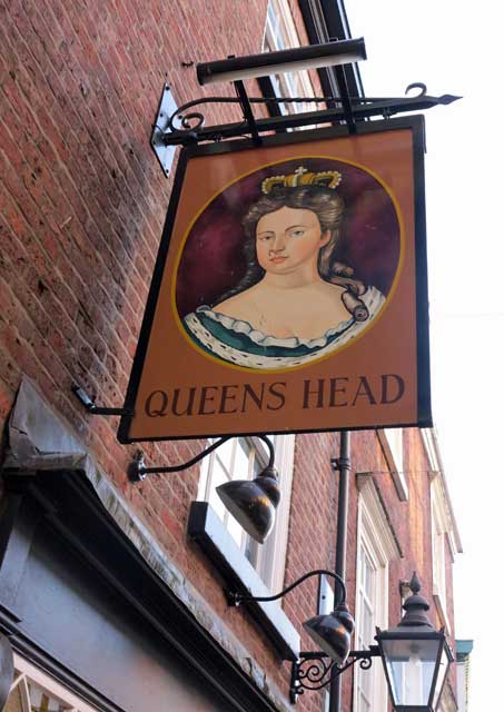Queen's Head pub sign Queen's Head pub sign