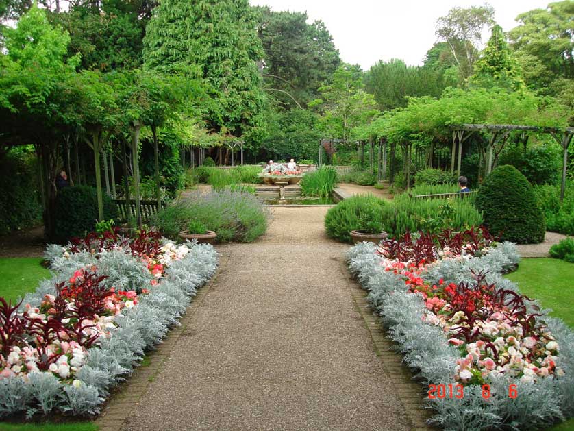 The garden presents a lovely green space to sit and relax