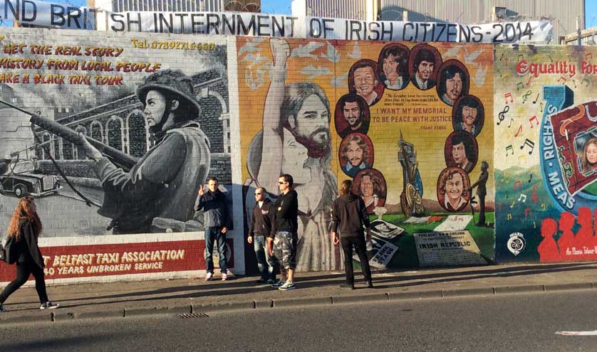 Mural in Belfast, Northern Ireland.