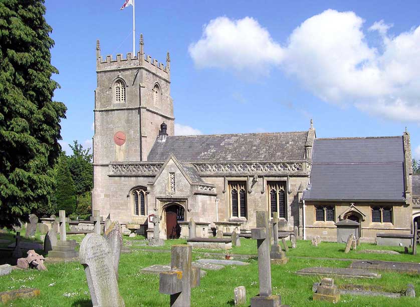 The church and graveyard of St Nicholas'.
