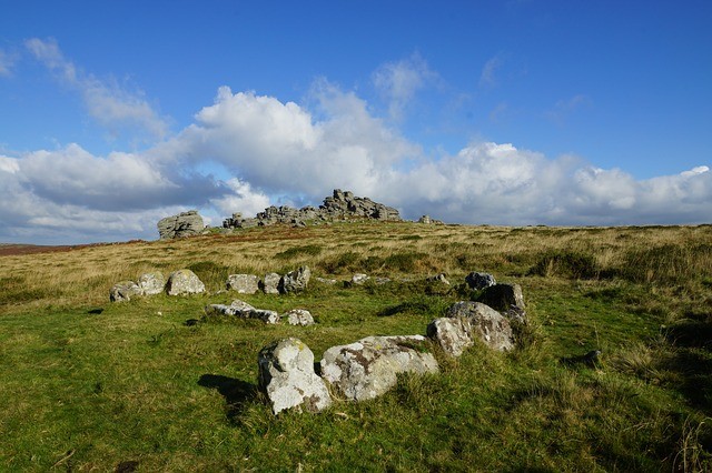 Ancient stone circle on Dartmoor