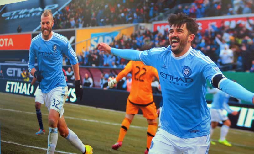 David Villa playing for Melbourne City David Villa playing for Melbourne City
