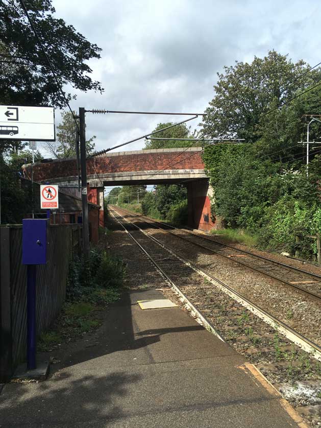 Moorland Road passes over the railway line