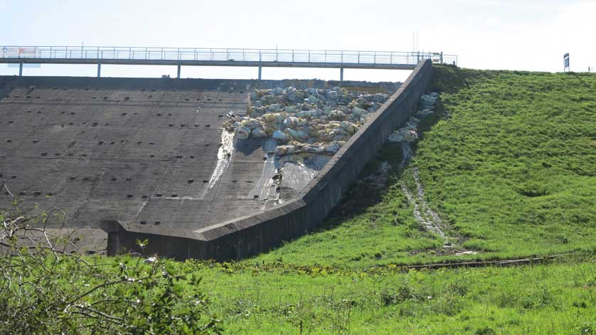 Toddbrook Reservoir Dam in Whaley Bridge