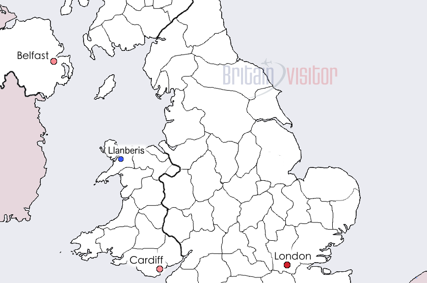 Map of Llanberis, North Wales