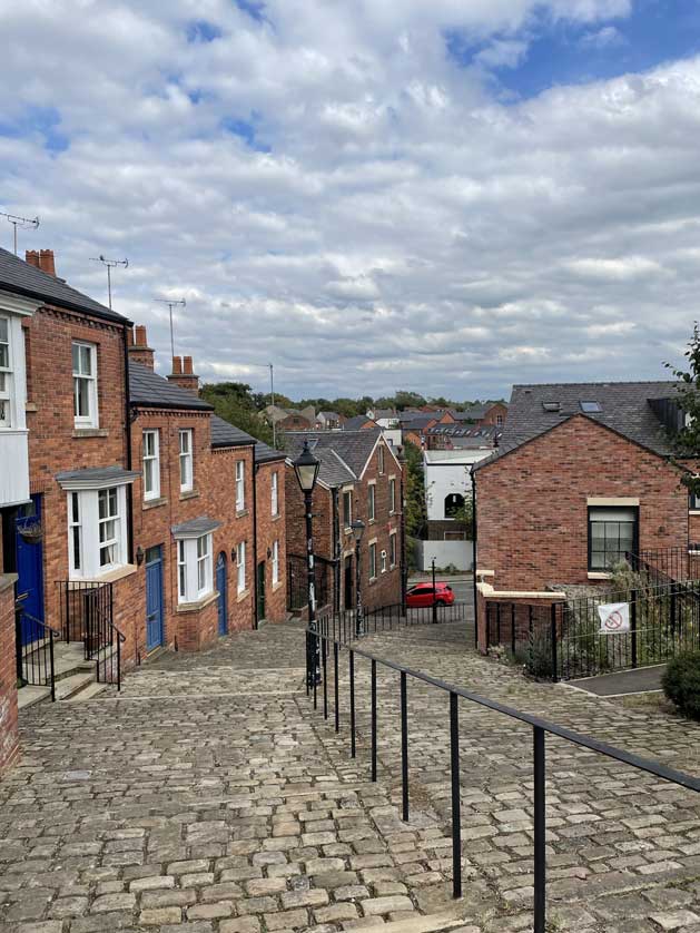 The street after restoration work finished.