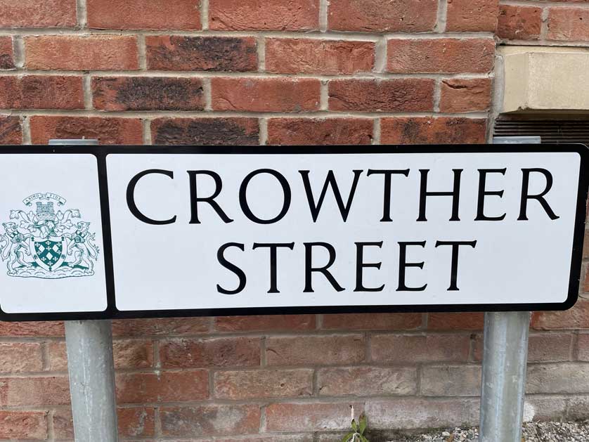 Street sign.