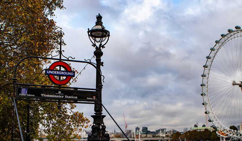 Westminster Tube Station is close to several major sights in London.
