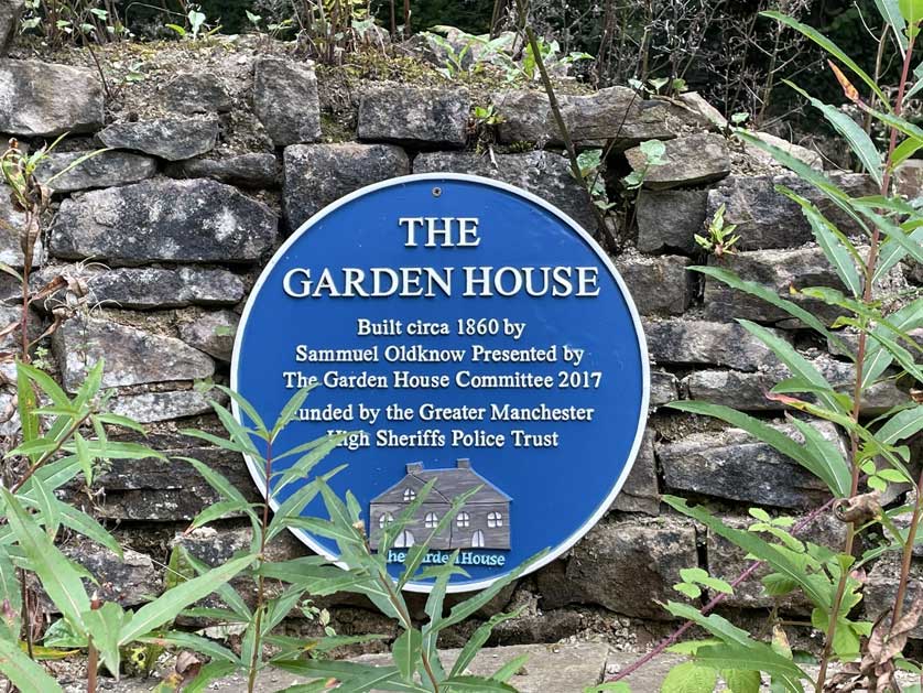 Blue plaque at The Garden House.
