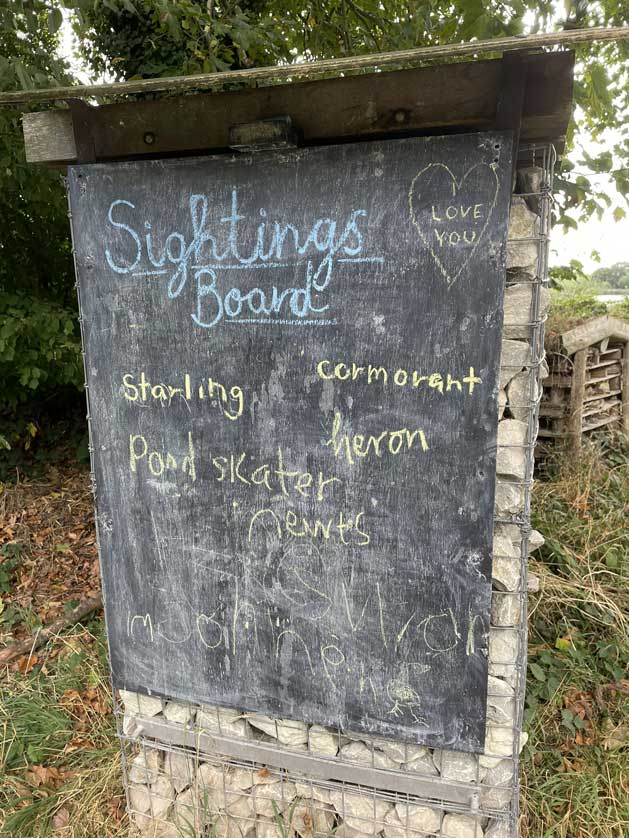 Sightings board.