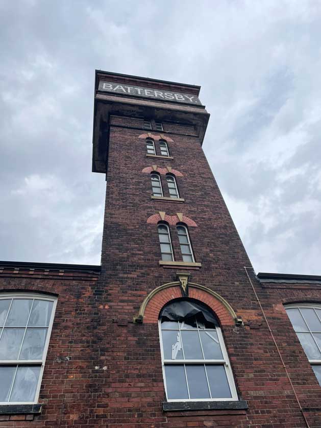 Nearby Battersby hat factory now a housing development.