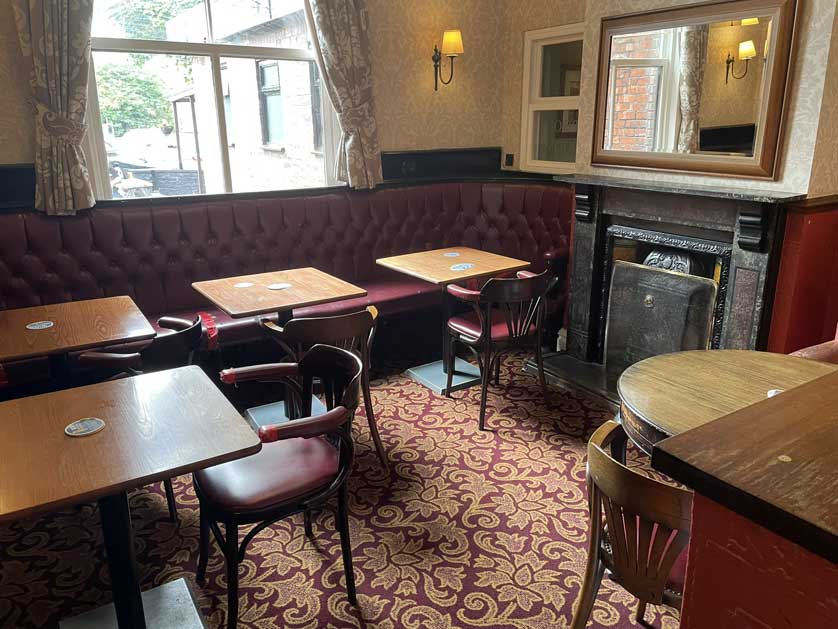 Interior of the pub.