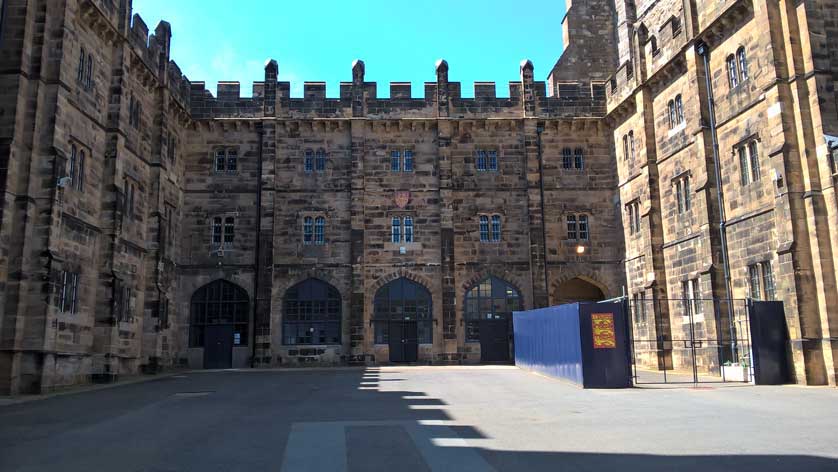 Courtyard of Lancaster Castle.