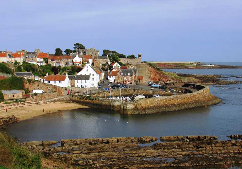 View of the village and harbor.