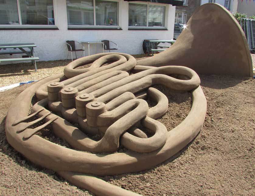 Sand sculpture in Crail.