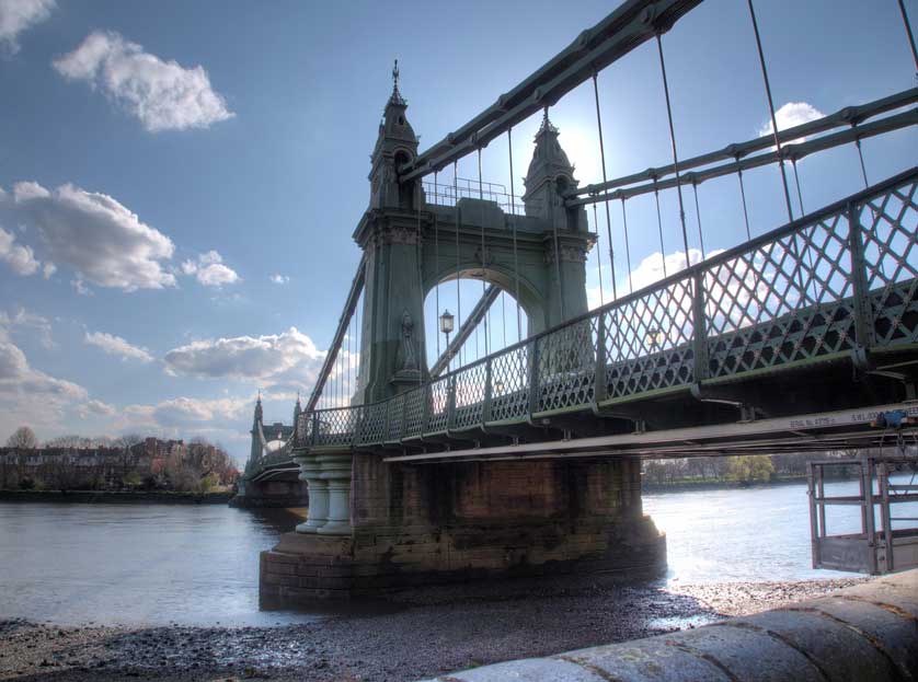 Hammersmith Bridge.