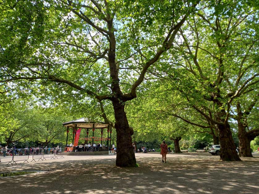 The historic Victorian bandstand.